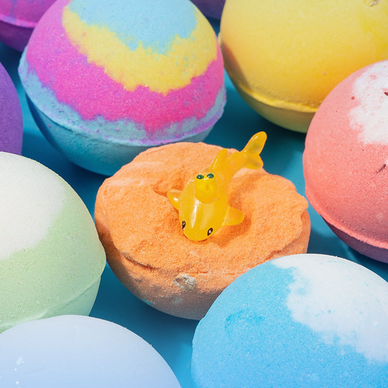 🛁 50% RABATT! 🎁 Badbomber för Barn med Överraskning Inuti – Färgglada, Hudvänliga & Perfekta som Present 🏐