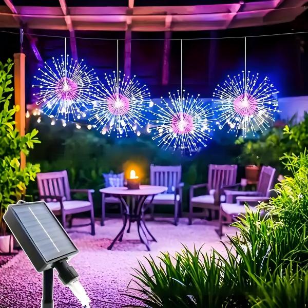 🎆 50% RABATT! 💡Solenergi Fyrverkerier Ljusgirland – Magisk trädgårdsbelysning för fester & kvällar
