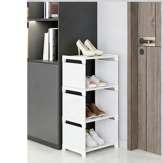 👠 50 % RABATT! 🚪 Smalt skoställ för ytterdörren – vertikal design, stålkonstruktion & maximerar förvaringen på liten yta 📐