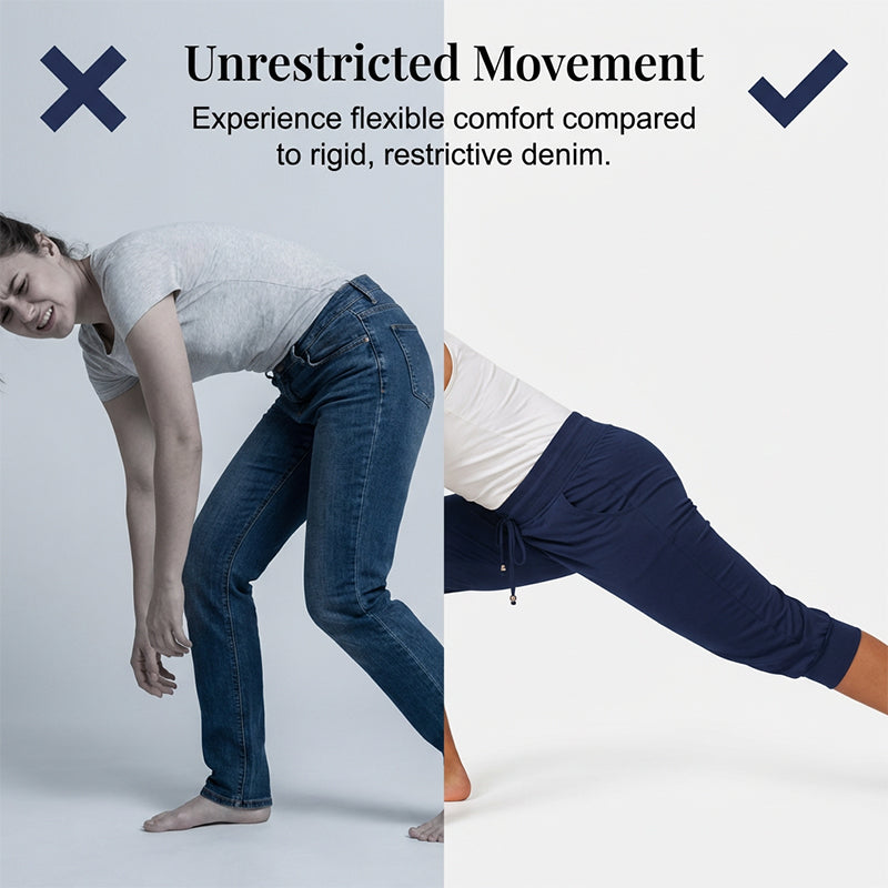 👖 50% RABATT! 🔥Mjukisbyxor med dragsko och kort midja – Mjuk polyester, capri-längd och sidofickor (6 färger, S–3XL) 👖🌸