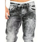 👖 50% RABATT 🔥 | Herr Stretchjeans – Raka Ben, Vintage-tvättad & Hip-hop Stil