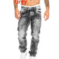 👖 50% RABATT 🔥 | Herr Stretchjeans – Raka Ben, Vintage-tvättad & Hip-hop Stil