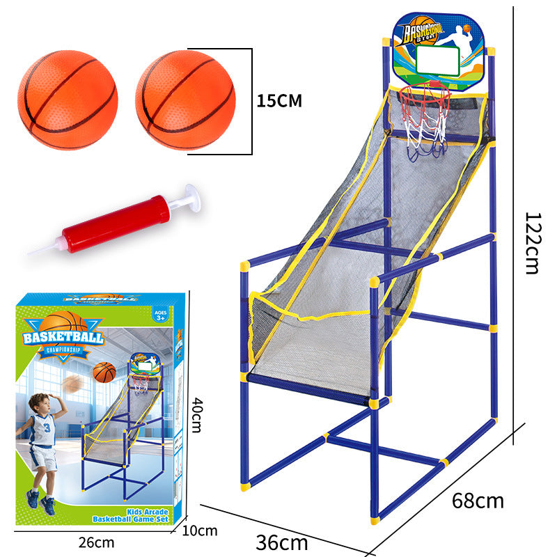 🏀 Inomhusbasket-arkadspel för barn – automatisk bollretur & stabil konstruktion – perfekt för aktiv lek & koordination – komplett set med boll & pump 🧒🎯