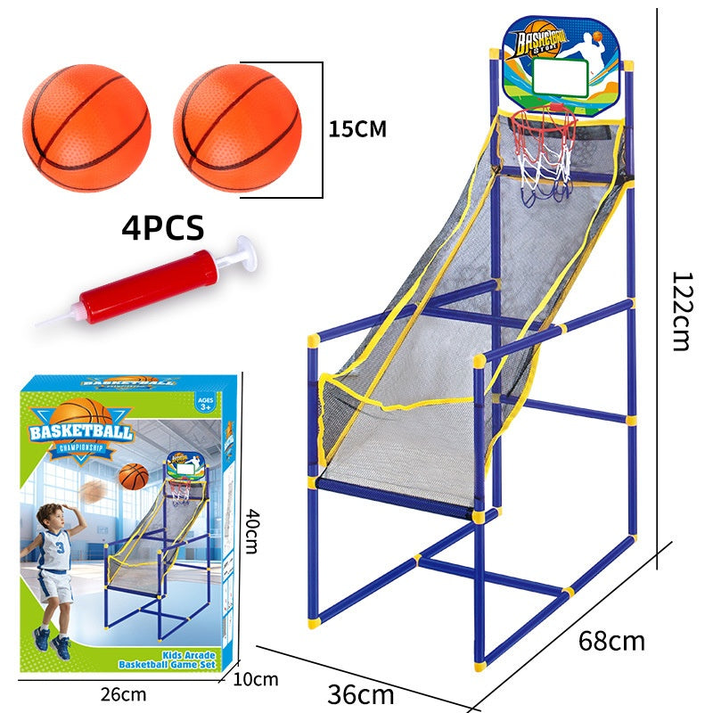 🏀 Inomhusbasket-arkadspel för barn – automatisk bollretur & stabil konstruktion – perfekt för aktiv lek & koordination – komplett set med boll & pump 🧒🎯