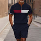 🔥60% RABATT🔥Herrset med skjorta och shorts med dragkedja