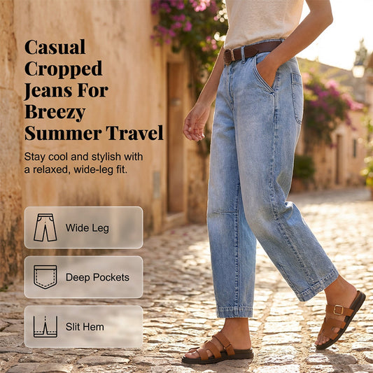 👖 50% RABATT NU! 🌟 Dam high waist vida jeansshorts – Benlängande & vintage tvätt – Casual croppade byxor – perfekta för sommar, strand eller en ledig dag 👒