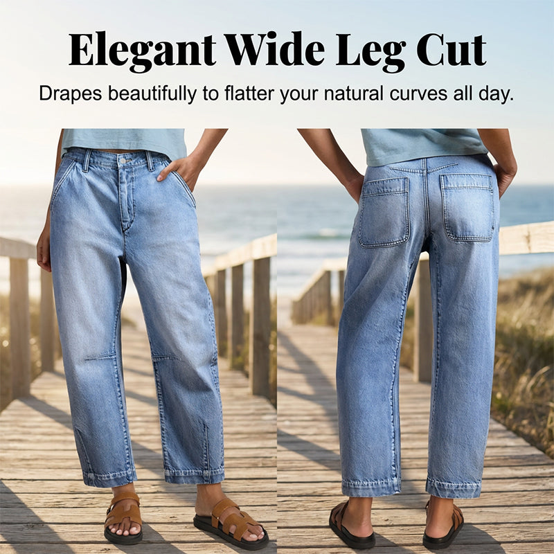 👖 50% RABATT NU! 🌟 Dam high waist vida jeansshorts – Benlängande & vintage tvätt – Casual croppade byxor – perfekta för sommar, strand eller en ledig dag 👒