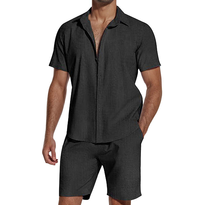 👕 50% RABATT NU! ☀️ Summer Casual Breathable 2-Piece Set for Men – Coordinerad & Bekväm – Perfekt för Strand, Semester & Vardag – Andningsbart Linne 🌊