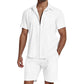 👕 50% RABATT NU! ☀️ Summer Casual Breathable 2-Piece Set for Men – Coordinerad & Bekväm – Perfekt för Strand, Semester & Vardag – Andningsbart Linne 🌊