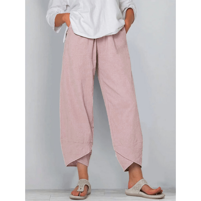 👖 60% RABATT ✨ | Asymmetriska vintagebyxor – elastisk midja, praktiska fickor & rak ben 👖✨