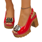 👡 50% RABATT! ✨ Elegant Peep-Toe Spänne Hälade Sandaler – Stilren Design, Bekväm Klack 🌸
