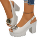 👡 50% RABATT! ✨ Elegant Peep-Toe Spänne Hälade Sandaler – Stilren Design, Bekväm Klack 🌸