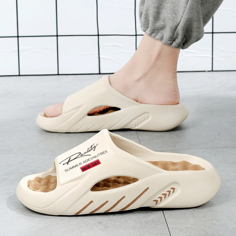 ☁️ 50% RABATT NU! 👟 Halksäkra tjocksulade cloud tofflor för män – Memoryskumdämpning, fotvalvsstöd & bekväm påtagning – perfekt för hemmet ✨