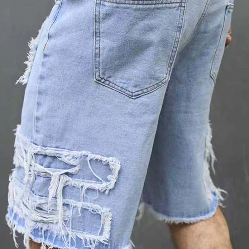 🩳 50% RABATT NU!🔥 Herr Rivna Jeansshorts – Djärv Street Style & Sommarkomfort – Distressed Denim Shorts 🛹