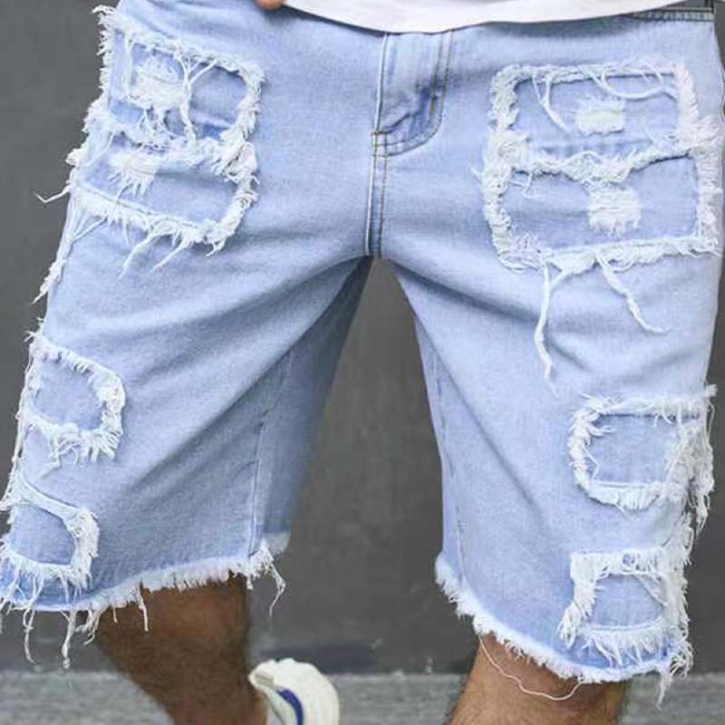 🩳 50% RABATT NU!🔥 Herr Rivna Jeansshorts – Djärv Street Style & Sommarkomfort – Distressed Denim Shorts 🛹