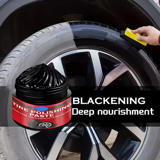🔥 KÖP 2 FÅ 1 GRATIS! 🚗 Däck & Plast Restaureringspasta – Återfå Djup Svart Färg & Glans ✨