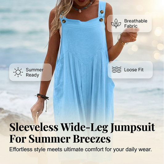 Ärmlös Jumpsuit med Vida Ben för Sommarbrisen