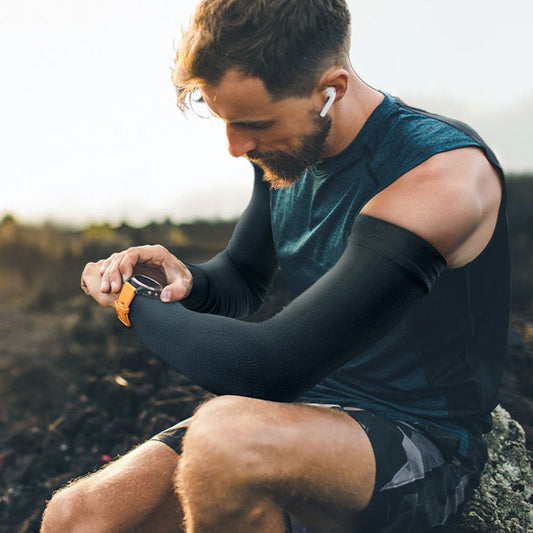 🧤☀️ Sportiga Kylande Kompressionärmar med UV-skydd – Svala, Skyddande & Perfekt För Utomhussport 🏃‍♂️