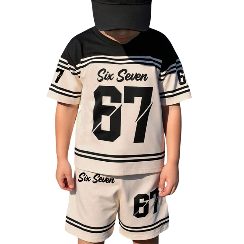 🎁2026 Hot Sale🎁Pojkars set med 3D-tryckt t-shirt och shorts