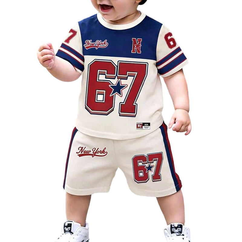 🎁2026 Hot Sale🎁Pojkars set med 3D-tryckt t-shirt och shorts