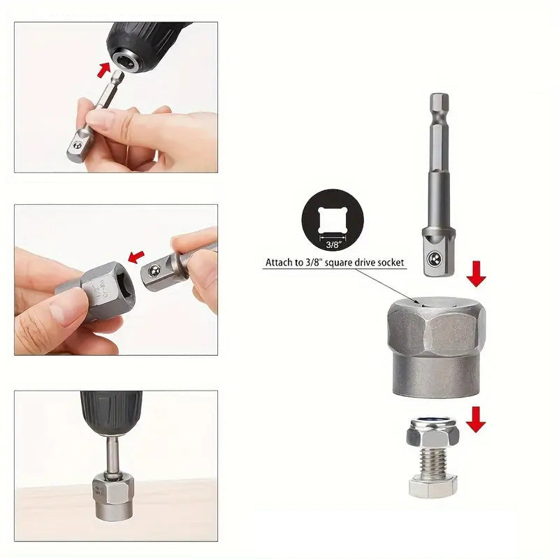 🔩 50% RABATT NU! 🛠️ Skadad Skruv- och Bultutdragarsats – Krommolybdenstål, Spiralflöjt & 3/8" Drivning – Tar Bort Rundskurna, Rostade & Avbrutna Bultar ✨