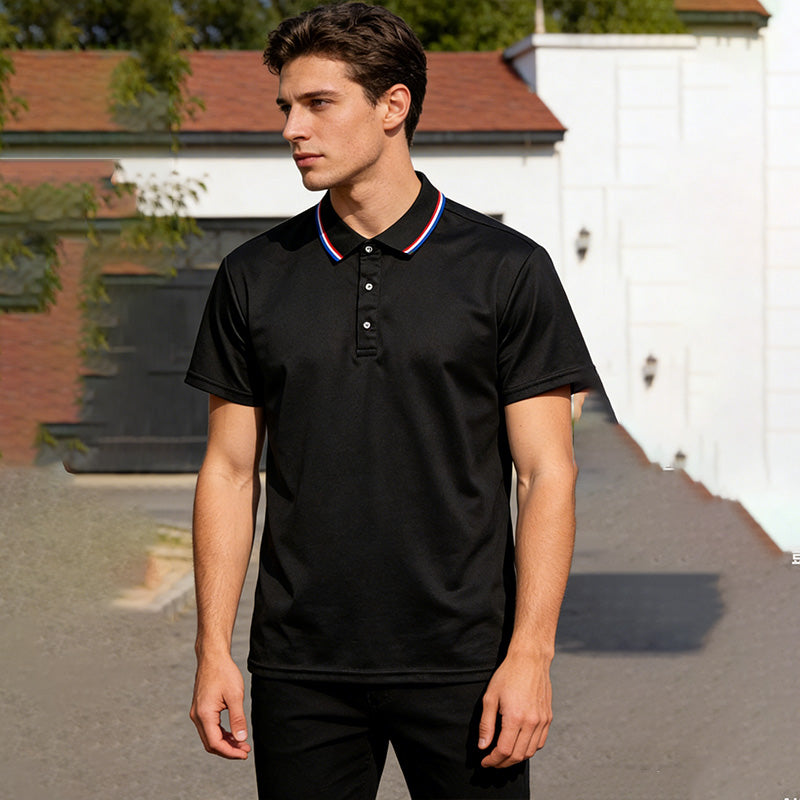 👕 50% RABATT NU! 👔 Herr Klassisk Kortärmad Kragskjorta Set – Tippad Krage, Andningsbart Tyg & Flervärdespaket ✨