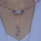 🦢 KÖP 2 FÅ 1 GRATIS! 💜 Romantiskt Halsband med Dubbla Svanhängslen – Delikat Design, Gnistrande Zirkonia & Perfekt Som Present För Nära Och Kära ✨