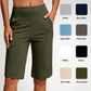🏃‍♀️ 50% RABATT NU! Damernas högmidjade yogashorts med fickor – mjuka, flexibla & praktiska – perfekta för yoga, löpning & vardag 🧘‍♀️✨