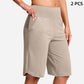 🏃‍♀️ 50% RABATT NU! Damernas högmidjade yogashorts med fickor – mjuka, flexibla & praktiska – perfekta för yoga, löpning & vardag 🧘‍♀️✨