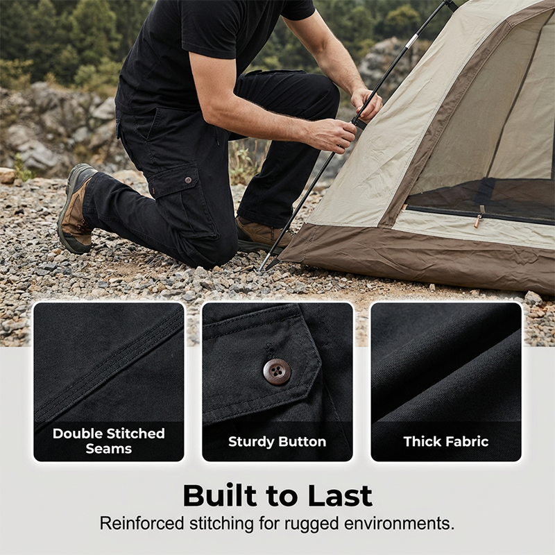 👖 50% RABATT NU! 🛠️ Taktiska cargo-byxor i bomull – många fickor, förstärkta sömmar & justerbar midja 👖🪖