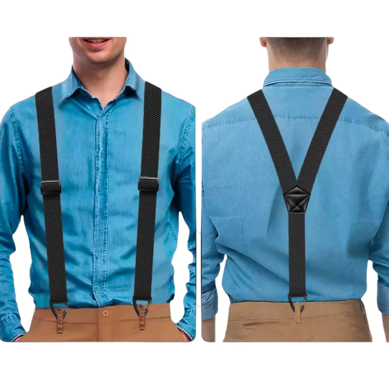 👔 50 % RABATT! X-formade hängslen för män – breda elastiska remmar, kraftiga klämmor & helt justerbara 👔🔧