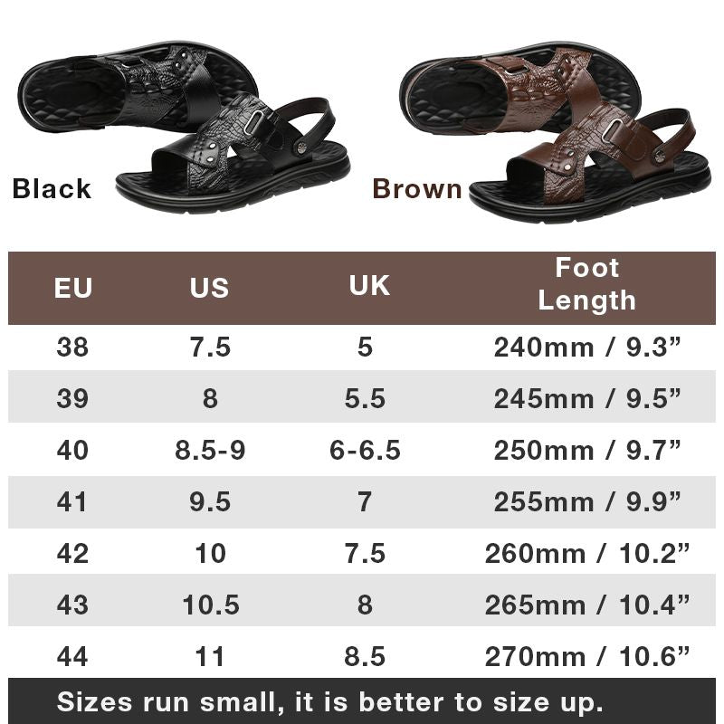 👞 50% RABATT! 🔥 Sandaler för män i koskinn med dubbla användningsområden och ventilerande hål – Andningsbara, halkfria & perfekta för strand eller vardagsbruk ☀️