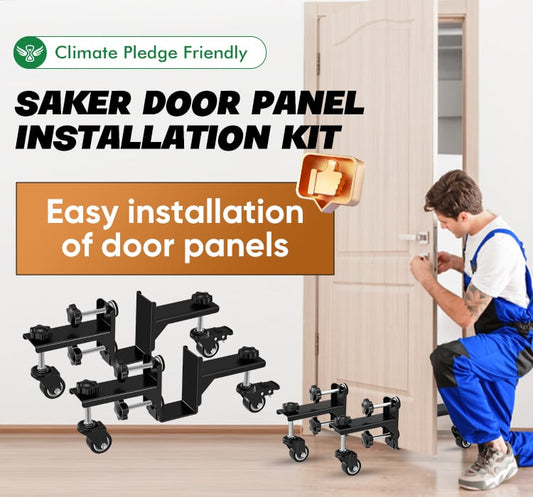 🚪 50% RABATT NU! Dörrmonteringshjul med två rullbottnar – underlättar positionering, förflyttning och montage av tunga dörrar 🔧🚪