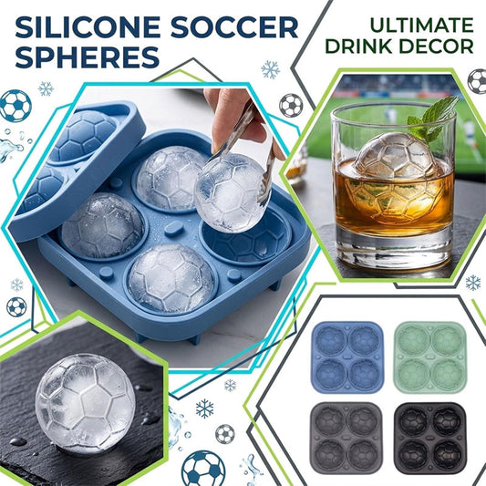 ⚽ 2+1 GRATIS DEAL 🔥 Silikonisform i Fotbollsform – Perfekta Isbollar för Sommardrinks 🧊⚽✨