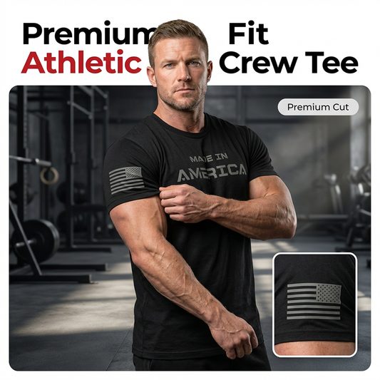 👕 50% RABATT! 🔥 Athletic Fit Crew Neck T-shirt för Män – Andningsbar Bomull, Perfekt Stretch & Ideal För Gymmet Eller Vardagsbruk 💪