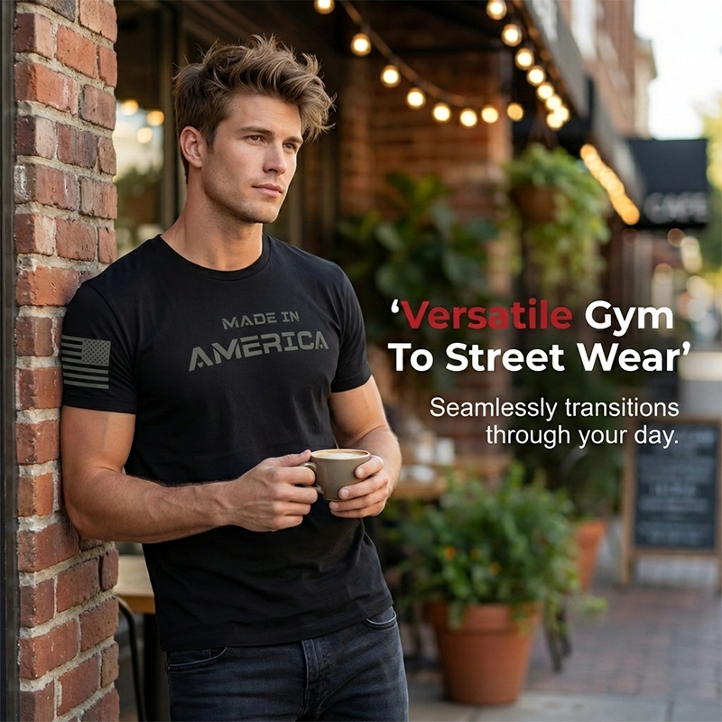 👕 50% RABATT! 🔥 Athletic Fit Crew Neck T-shirt för Män – Andningsbar Bomull, Perfekt Stretch & Ideal För Gymmet Eller Vardagsbruk 💪
