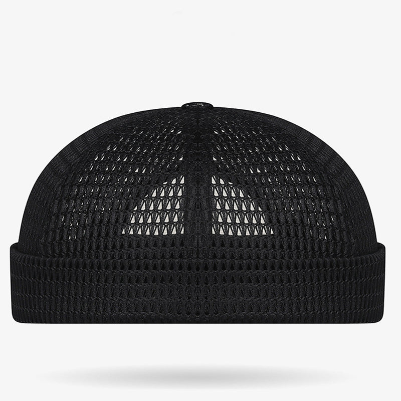 🧢 40% RABATT NU!Köp 1 Få 1 gratis🌬️ Lättvikt Andningsbar Mesh Brimless Cap – Retro Docker Style, Justerbar & Ultralätt – Sval Komfort ✨