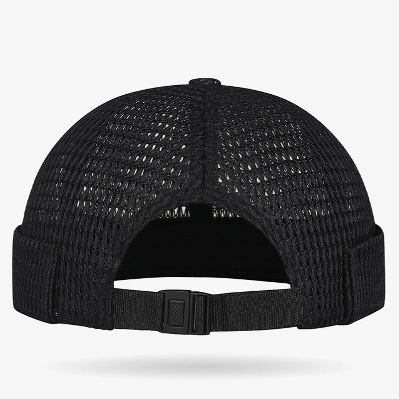 🧢 40% RABATT NU!Köp 1 Få 1 gratis🌬️ Lättvikt Andningsbar Mesh Brimless Cap – Retro Docker Style, Justerbar & Ultralätt – Sval Komfort ✨