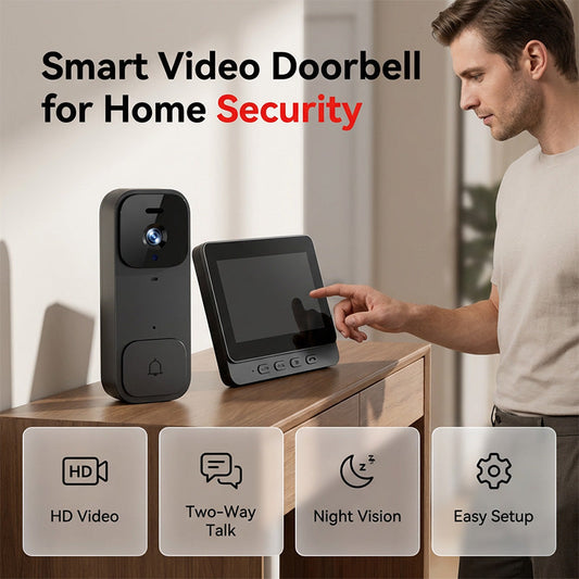 🔥 50% RABATT – Smart Dörrklocka med 4,3" Display 🏠 Se vem som ringer i realtid & prata direkt via tvåvägskommunikation 💖