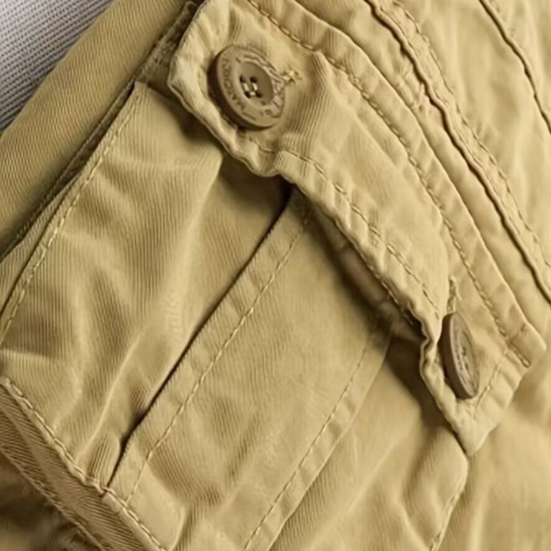👖 50% RABATT NU! 🌲 Herrarnas Klassiska Multi-Fickade Cargo Byxor – Bomullsblandning & Utility Passform – Slitstarka & Mångsidiga 🛠️