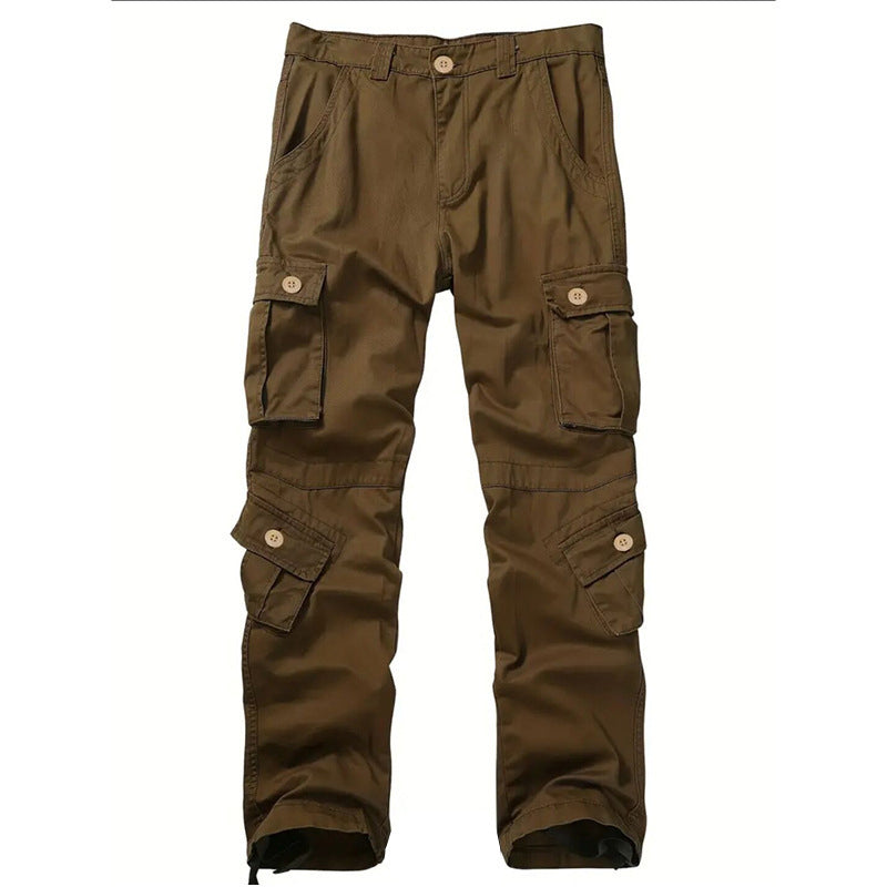 👖 50% RABATT NU! 🌲 Herrarnas Klassiska Multi-Fickade Cargo Byxor – Bomullsblandning & Utility Passform – Slitstarka & Mångsidiga 🛠️