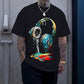 👕 50 % RABATT JUST NU! 🎧 Färgglad T-shirt med motiv av droppande färg – Konstnärlig design, mjuk bomull och perfekt för musikälskare eller avslappnad streetwear 🎨