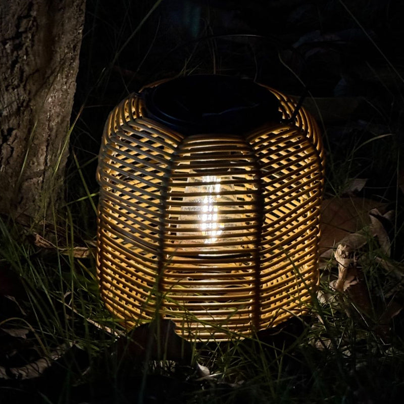 🔥🎁Nyhet 50 % RABATT🔥🏮 Handvävd Bambulykta med Solcell |Uteplats, Trädgård & Camping ✨