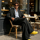 🎩 Herr Minimalistiska Vida Byxor – Strukturerade sömmar, premiumtyg & mångsidig stil 🚶‍♂️