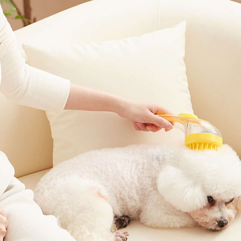 🔥Köp 1，få 1 gratis 🧼Husdjur badborste med långt handtag och schampo doserare🐾