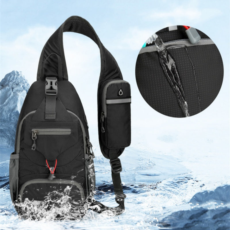 🎒 50 % RABATT! ✨ Slingväska för män – flera fickor, vattenavvisande, ventilerande rygg 🌦️