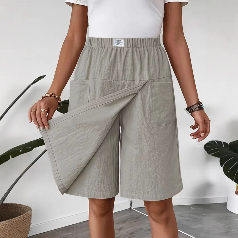 🔥🎁 50 % rabatt på nya varor 🔥 Skjortklänning för damer, med elastisk midja