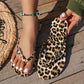 📢📢50% RABATT  NU!! ⏰Flip-flops med leopardmönster och hjärtberlock