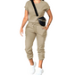 👚 50% RABATT NU!🌿 Bekvämt Tracksuit för Damer – Tvådelat Set med Fickor & Justerbar Dragsko – Andningsbart Polyester Loungewear i 8 Färger 🏃‍♀️
