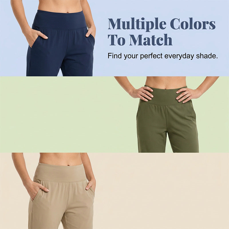 🧘‍♀️ 50% RABATT NU!✨ Eleganta Yogabyxor med Formande Effekt – Magstöd & Djupa Fickor – Träning & Lifestyle 🔥